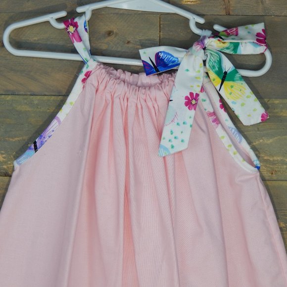 Pillowcase Handmade Dress Size 4 Pink - Picture 4 of 4